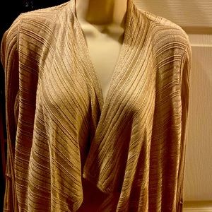 XS White House Black Market Gold Sparkle Cardigan